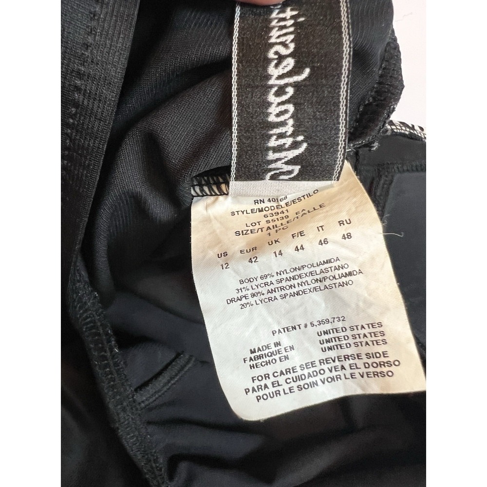 Miraclesuit One‎ Piece 12 Swimsuit Black Underwire Padded Bathing Suit Slimming - Picture 5 of 5